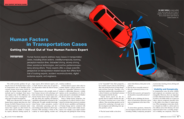 Screengrab of AZ attorney magazine article with two cars colliding.