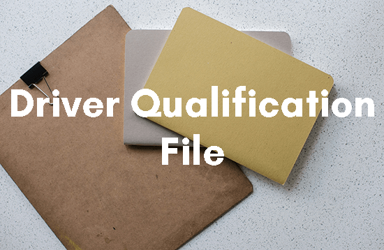 A pile of manila folders with Driver Qualification File written over the top
